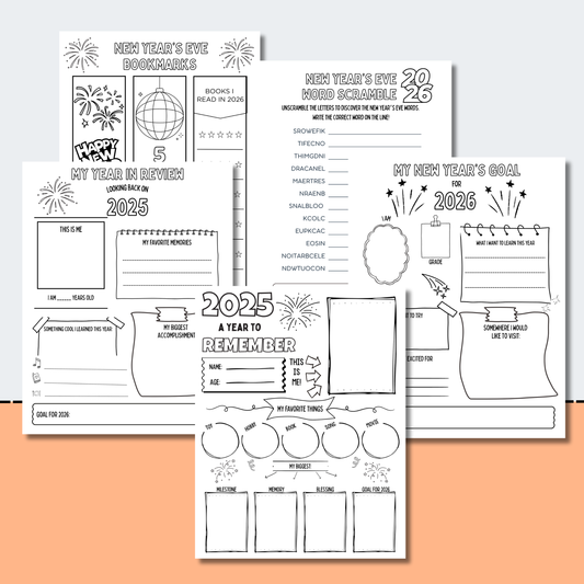 New Years Eve Activities Pack for Kids