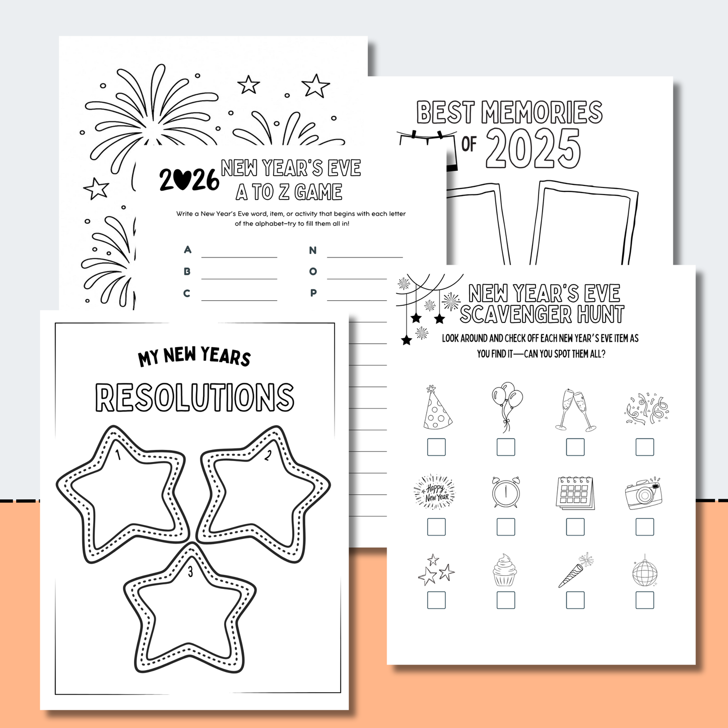 New Years Eve Activities Pack for Kids