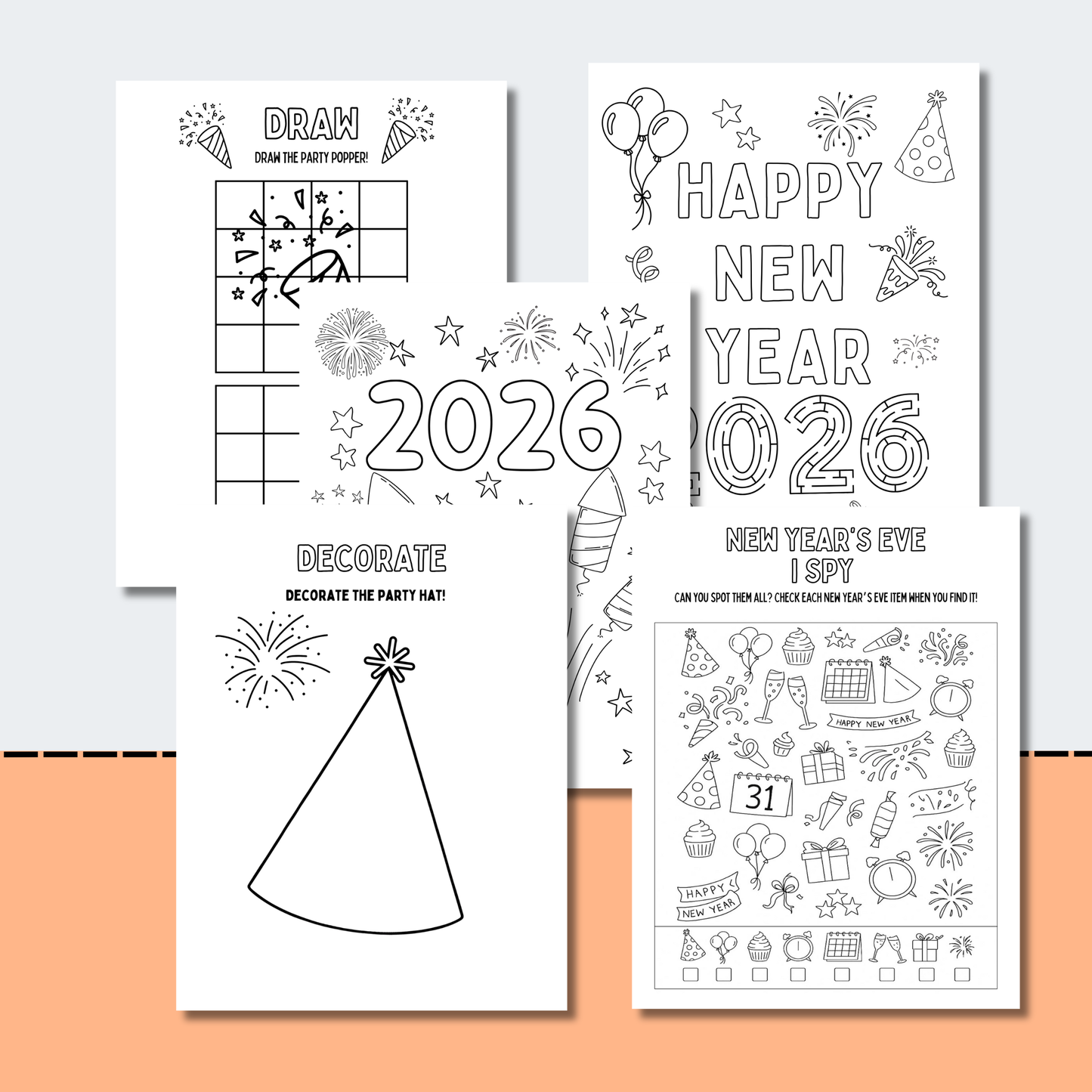 New Years Eve Activities Pack for Kids