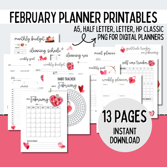 February Planner Printables