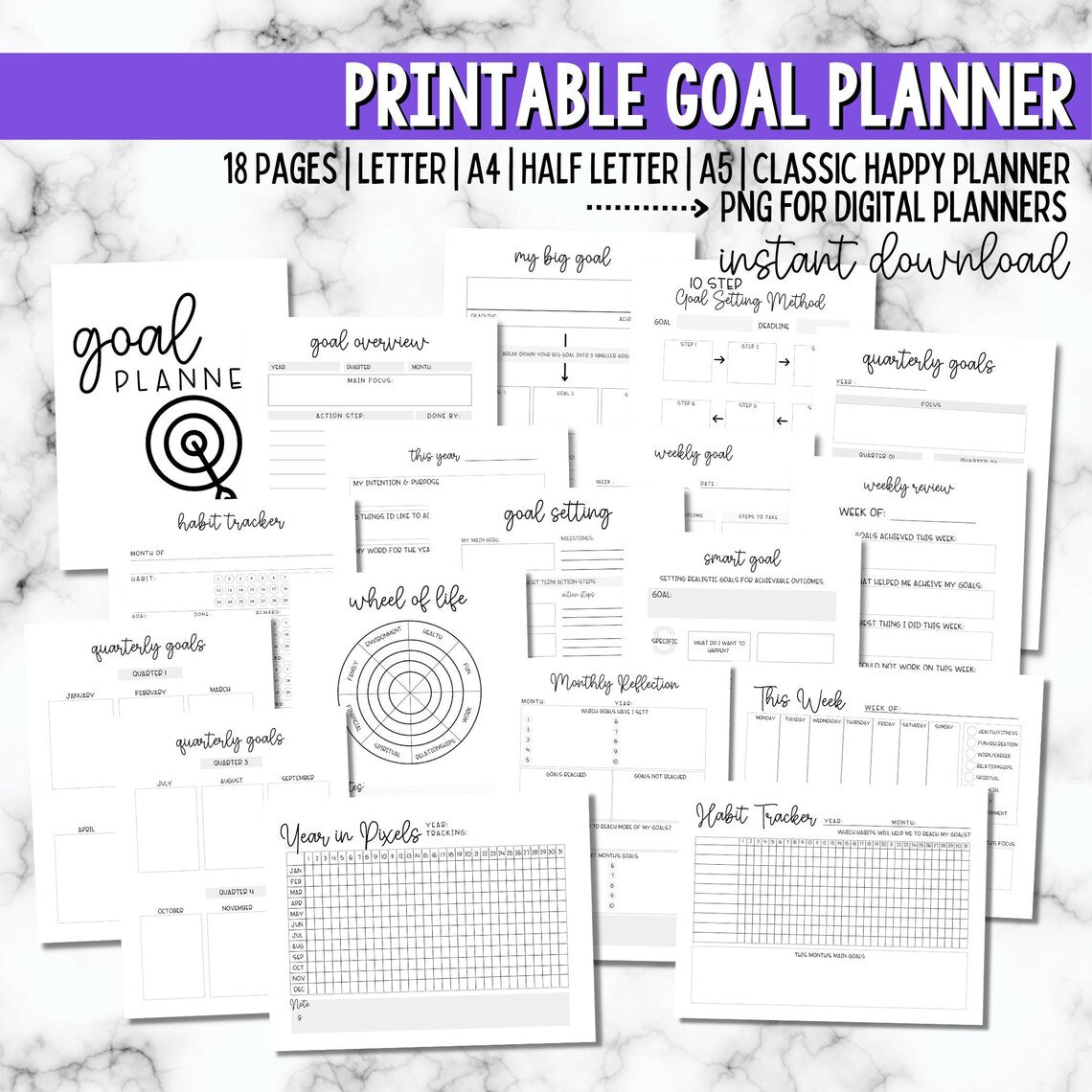 Printable Goal Setting Planner