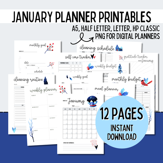 January Planner Printables