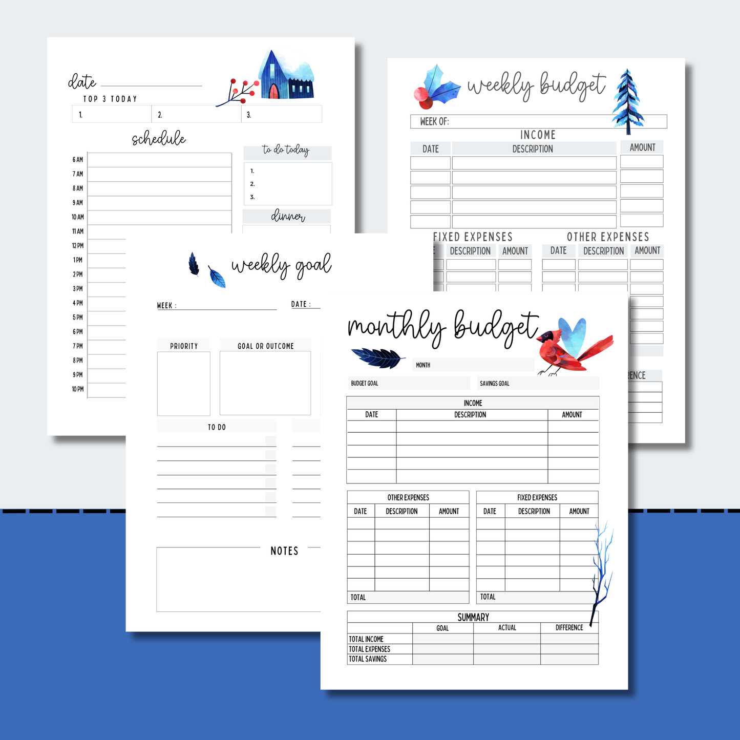 January Planner Printables