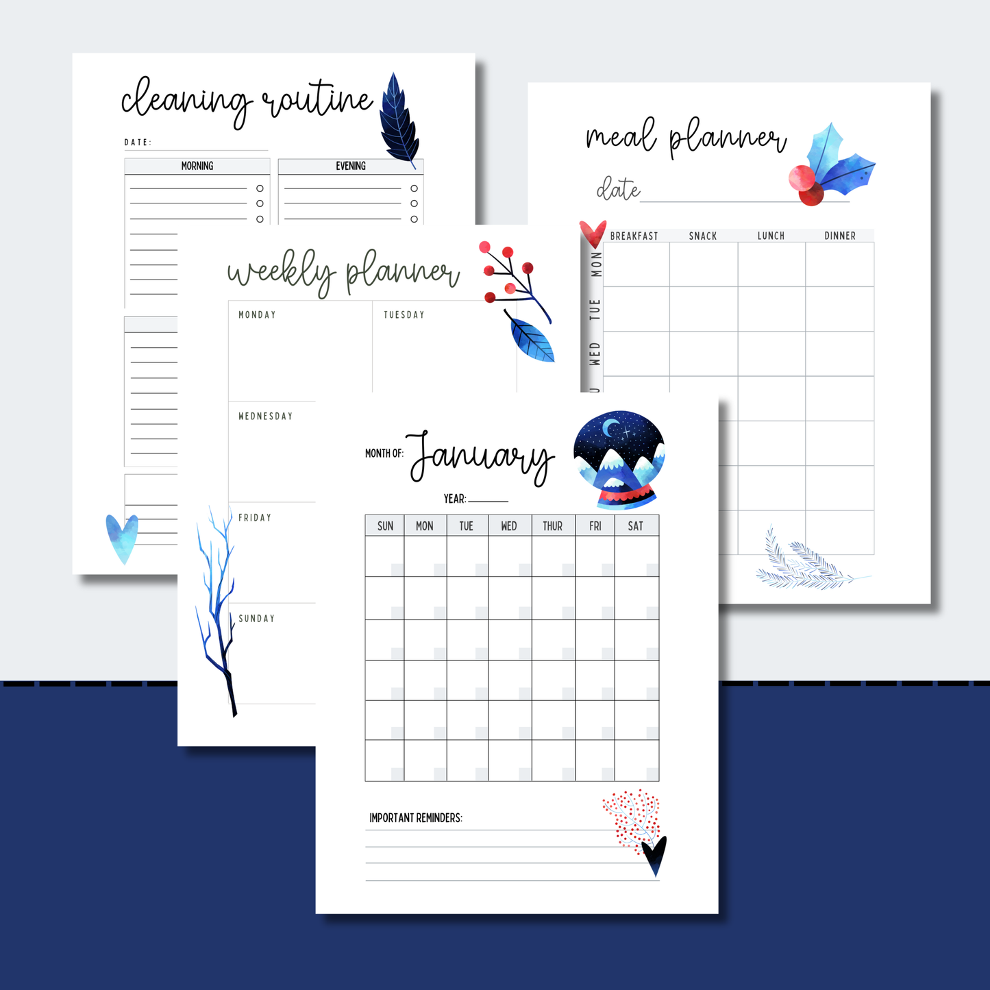 January Planner Printables