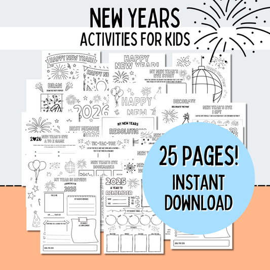New Years Eve Activities Pack for Kids
